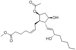 (Z)-7-[(1R,2R,3R,5S)-5-ACETOXY-3-HYDROXY-2-((E)-(S)-3-HYDROXY-OCT-1-ENYL)-CYCLOPENTYL]-HEPT-5-ENOIC ACID METHYL ESTER 结构式