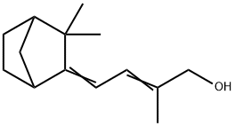 4-(3,3-二甲基双环[2.2.1]庚-2-亚基)-2-甲基-2-丁烯-1-醇 结构式