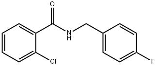 2-氯-N-(4-氟苄基)苯甲酰胺 结构式