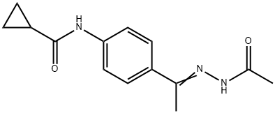 Acetic acid, [1-[4-[(cyclopropylcarbonyl)amino]phenyl]ethylidene]hydrazide 结构式