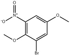 1-溴-2,5-二甲氧基-3-硝基苯 结构式