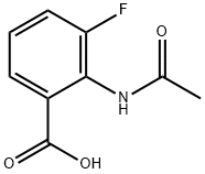 2-乙酰胺基-3-氟苯甲酸 结构式
