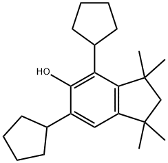 4,6-dicyclopentyl-1,1,3,3-tetramethylindan-5-ol 结构式