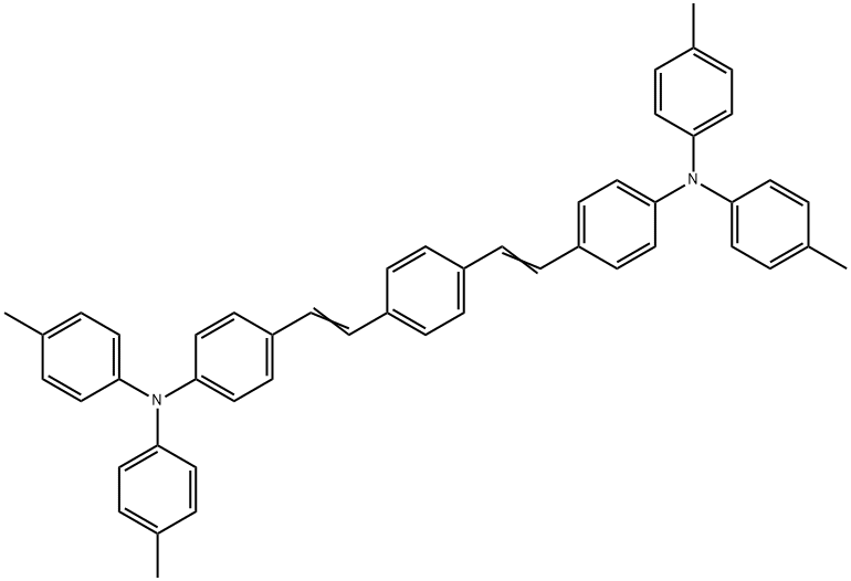 1,4-二[2-[4-[N,N-二对甲苯基)氨基]苯基]乙烯基]苯 结构式