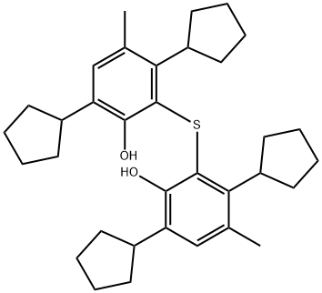 2,2'-thiobis[3,6-dicyclopentyl-p-cresol] 结构式