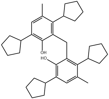 2,2'-methylenebis[3,6-dicyclopentyl-p-cresol] 结构式