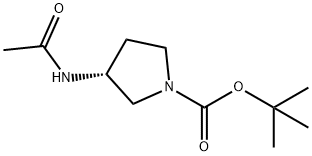 R-1-BOC-3-乙酰氨基吡咯烷 结构式
