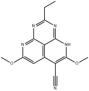 2-Ethyl-5,8-dimethoxy-1H-pyrimido[4,5,6-ij][2,7]naphthyridine-6-carbonitrile 结构式