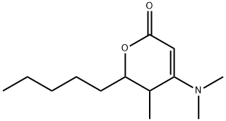 4-(Dimethylamino)-5,6-dihydro-5-methyl-6-pentyl-2H-pyran-2-one 结构式