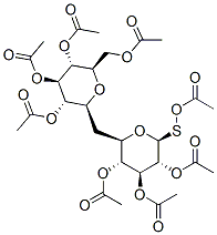 .beta.-D-Glucopyranoside, 2,3,4,6-tetra-O-acetyl-.beta.-D-glucopyranosyl 1-thio-, tetraacetate 结构式