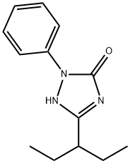 3-(1-Ethylpropyl)-1-phenyl-1H-1,2,4-triazol-5(4H)-one 结构式