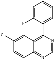 6-Chloro-4-(2-fluorophenyl)quinazoline 结构式