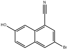 3-溴-7-羟基-1-萘腈 结构式