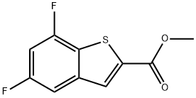 5,7-二氟苯并[B]噻吩-2-甲酸甲酯 结构式