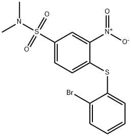 4-[(2-BROMOPHENYL)-THIO]-N,N'-DIMETHYL-3-NITRO-BENZENESULFONAMIDE 结构式