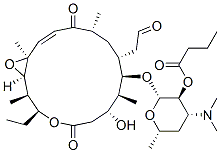 [(2R,3S,4R,6S)-4-dimethylamino-2-[[(1S,2E,5R,7R,8R,9S,10R,14S,15R,16R) -14-ethyl-10-hydroxy-1,5,9,15-tetramethyl-4,12-dioxo-7-(2-oxoethyl)-13 ,17-dioxabicyclo[14.1.0]heptadec-2-en-8-yl]oxy]-6-methyl-oxan-3-yl] bu tanoate 结构式