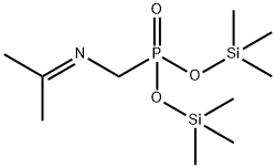 [(Isopropylideneamino)methyl]phosphonic acid bis(trimethylsilyl) ester 结构式