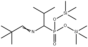 [1-[(2,2-Dimethylpropylidene)amino]-2-methylpropyl]phosphonic acid bis(trimethylsilyl) ester 结构式