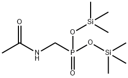 [(Acetylamino)methyl]phosphonic acid bis(trimethylsilyl) ester 结构式