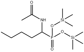 [1-(Acetylamino)pentyl]phosphonic acid bis(trimethylsilyl) ester 结构式
