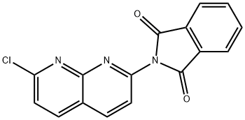 2-(7-氯-1,8-萘啶-2-基)异二氢吲哚-1,3-二酮 结构式