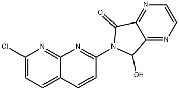 6-(7-chloro-1,8-naphthyridin-2-yl)-6,7-dihydro-7-hydroxy-5H-pyrrolo[3,4-b]pyrazin-5-one 结构式