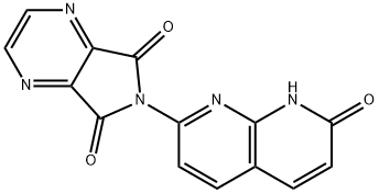 6-(7,8-dihydro-7-oxo-1,8-naphthyridin-2-yl)-5H-pyrrolo[3,4-b]pyrazine-5,7(6H)-dione 结构式