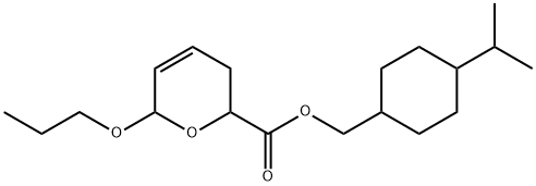 3,6-Dihydro-6-propoxy-2H-pyran-2-carboxylic acid 4-(1-methylethyl)cyclohexyl ester 结构式