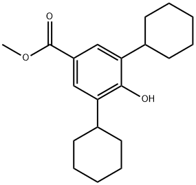 3,5-Dicyclohexyl-4-hydroxybenzoic acid methyl ester 结构式