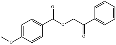 2-氧代-2-苯基乙基4-甲氧基苯甲酸酯 结构式