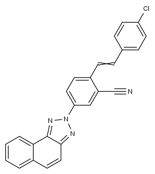 2-[2-(4-氯苯基)乙烯基]-5-(2H-萘并[1,2-D]三唑-2-基)苯甲腈 结构式