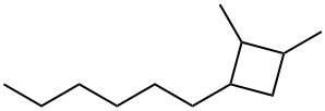 1-Hexyl-2,3-dimethylcyclobutane 结构式