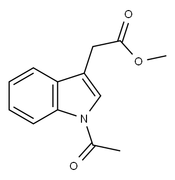 1-Acetyl-1H-indole-3-acetic acid methyl ester 结构式