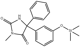 3-Methyl-5-phenyl-5-[3-[(trimethylsilyl)oxy]phenyl]-2,4-imidazolidinedione 结构式