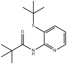 N-(3-(叔丁硫基)吡啶-2-基)新戊酰胺 结构式