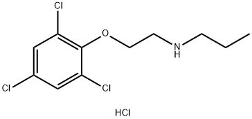 N-[2-(2,4,6-三氯苯氧基)乙基]丙胺盐酸盐 结构式