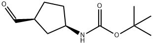 CARBAMIC ACID, N-[(1R,3S)-3-FORMYLCYCLOPENTYL]-, 1,1-DIMETHYLETHYL ESTER 结构式