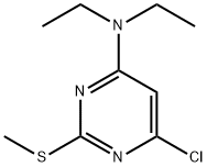 6-氯-N,N-二乙基-2-(甲硫基)嘧啶-4-胺 结构式