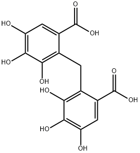 3,3',4,4',5,5'-hexahydroxy-2,2'-methylenedi(benzoic acid)  结构式