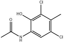 6-乙酰氨基-2,4-二氯-3-甲基苯酚 结构式