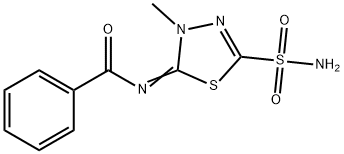 N-(4,5-Dihydro-4-methyl-2-sulfamoyl-1,3,4-thiadiazol-5-ylidene)benzamide 结构式