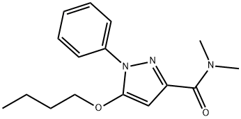 5-Butoxy-N,N-dimethyl-1-phenyl-1H-pyrazole-3-carboxamide 结构式