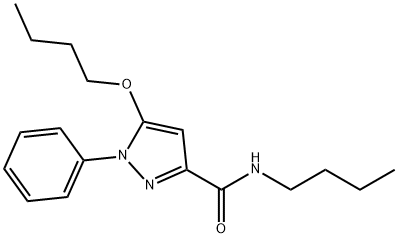 5-Butoxy-N-butyl-1-phenyl-1H-pyrazole-3-carboxamide 结构式