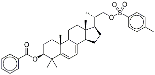 (3β,20S)-21-O-Tosyl-4,4,20-trimethyl-pregna-5,7-diene-3,21-diol 3-Benzoate  结构式