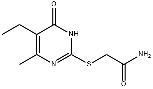 Acetamide, 2-[(5-ethyl-1,4-dihydro-6-methyl-4-oxo-2-pyrimidinyl)thio]- (9CI) 结构式