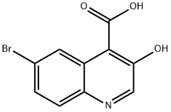 6-溴-3-羟基喹啉-4-羧酸 结构式