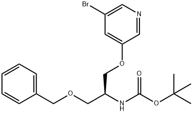 [1-BenzyloxyMethyl-2-(5-broMo-pyridin-3-yloxy)-ethyl]-carbaMic acid tert-butyl ester 结构式