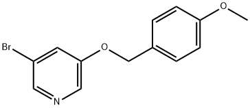3-Bromo-5-(4-methoxybenzyloxy)pyridine 结构式