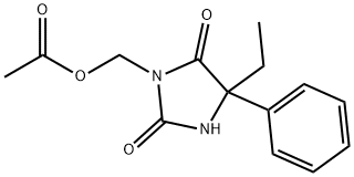 3-[(Acetyloxy)methyl]-5-ethyl-5-phenylhydantoin 结构式