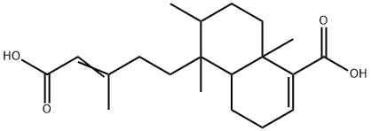 5-(4-Carboxy-3-methyl-3-buten-1-yl)-3,4,4a,5,6,7,8,8a-octahydro-5,6,8a-trimethyl-1-naphthalenecarboxylic acid 结构式